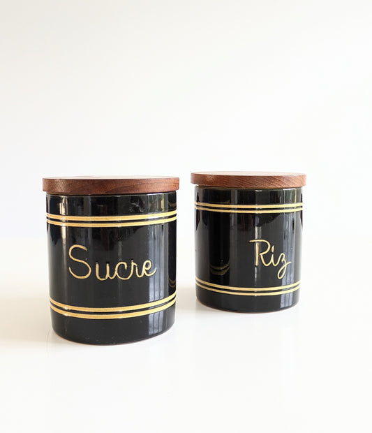 Duo de pots de conservation scandinaves années 60