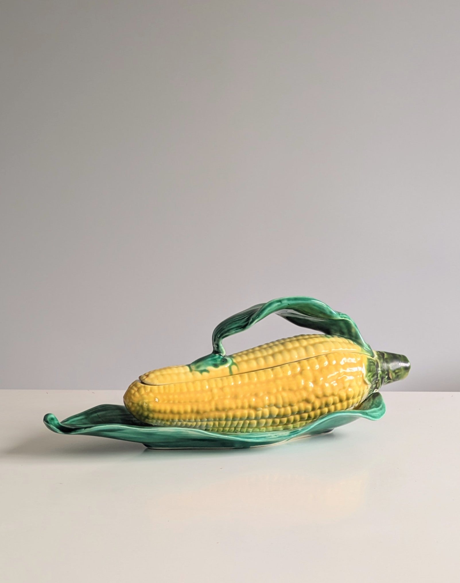 Saucière ancienne Sarreguemines en forme d'épis de maïs