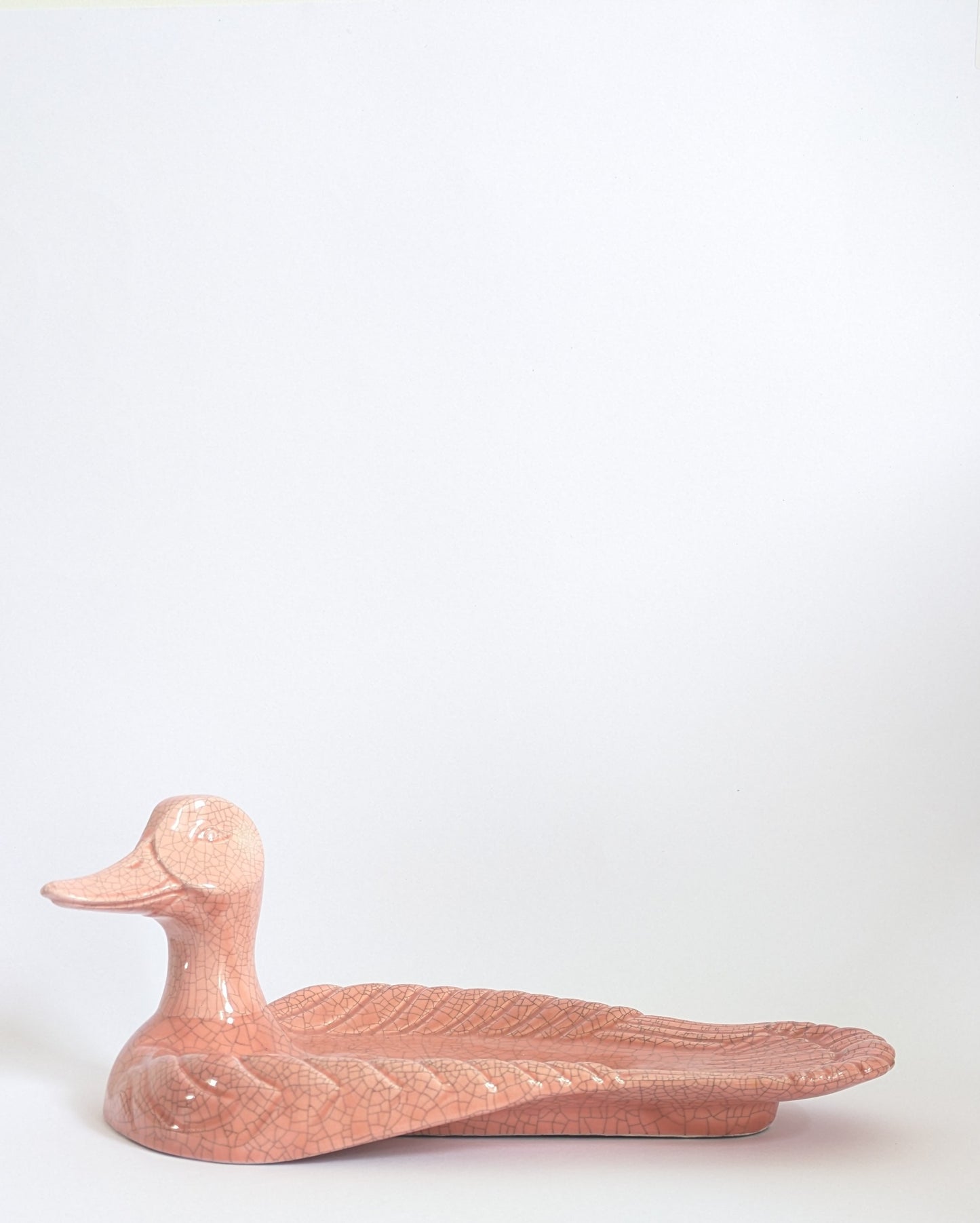 Plat foie gras faïence émaillée rose
