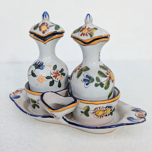 bourette huilier vinaigrier ancien 19 eme siecle