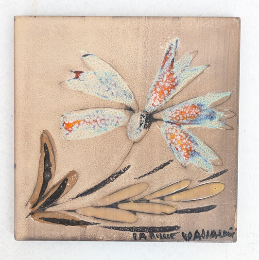 dessous de plat carreau céramique La Roue Vallauris