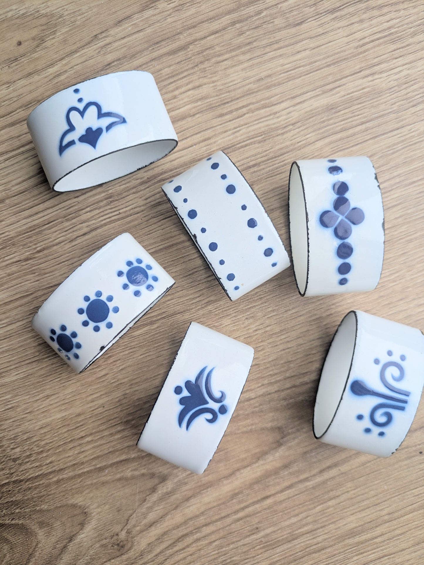 Lot de 6 ronds de serviettes Ikea vintage