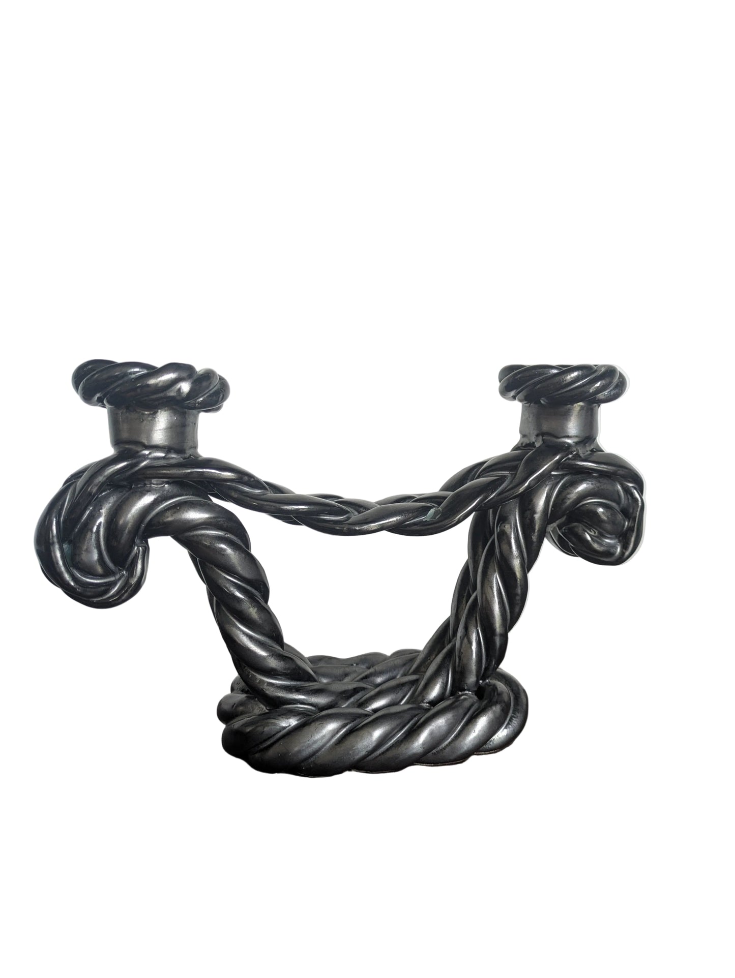 Chandelier céramique 2 feux style rope Vallauris