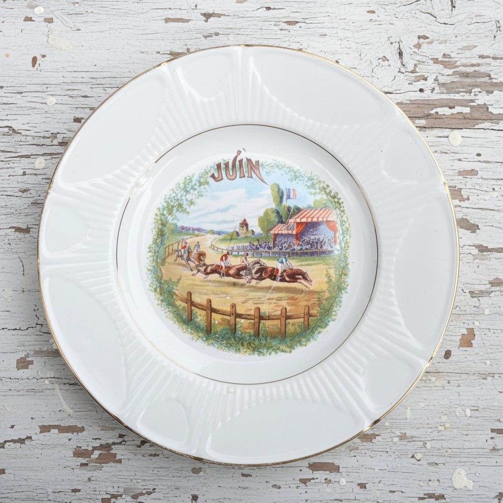 Assiette à dessert les mois de l'année St Amand mois de juin