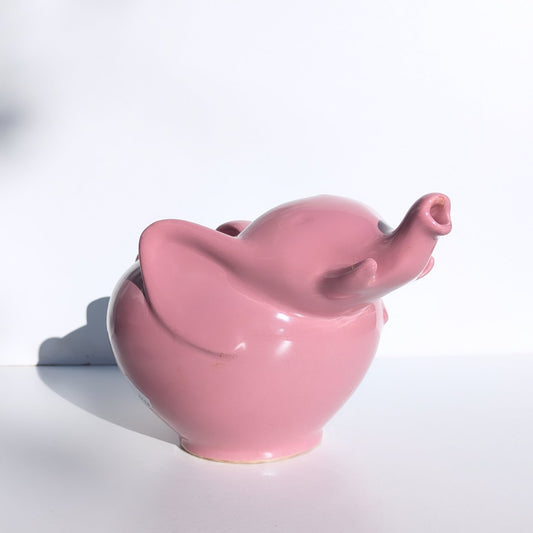 Théière Eléphant vintage rose