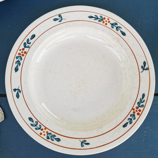 assiette ancienne semi creuse