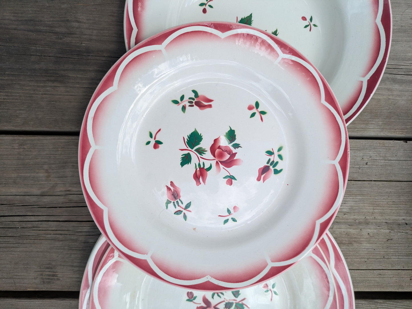 Détails de l'assiette Digoin Sarreguemines modèle 9421