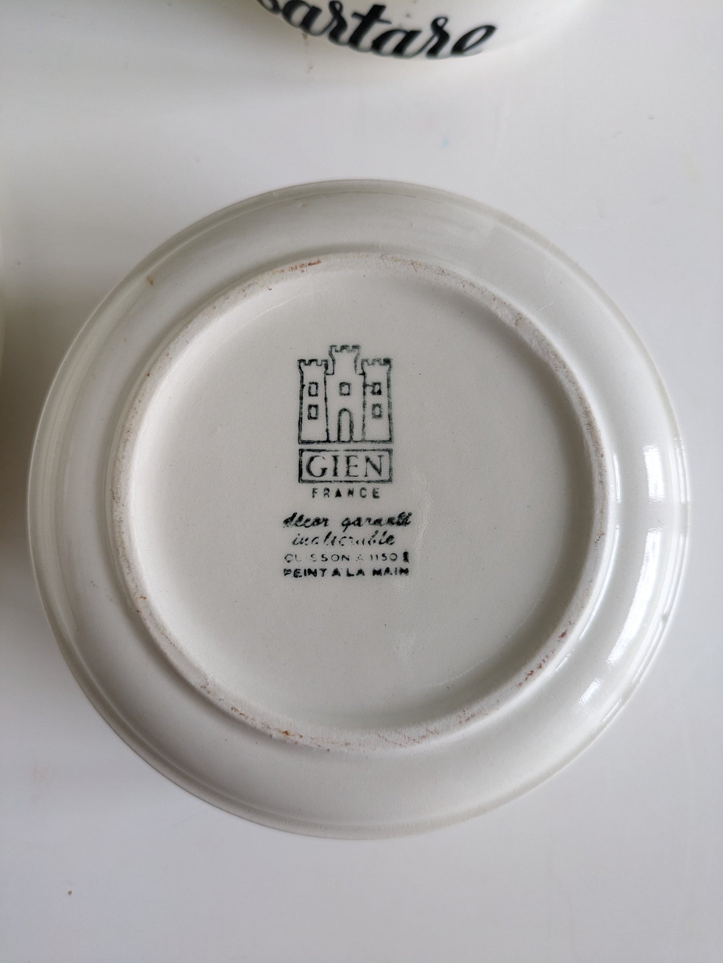 Vintage Gien fondue set