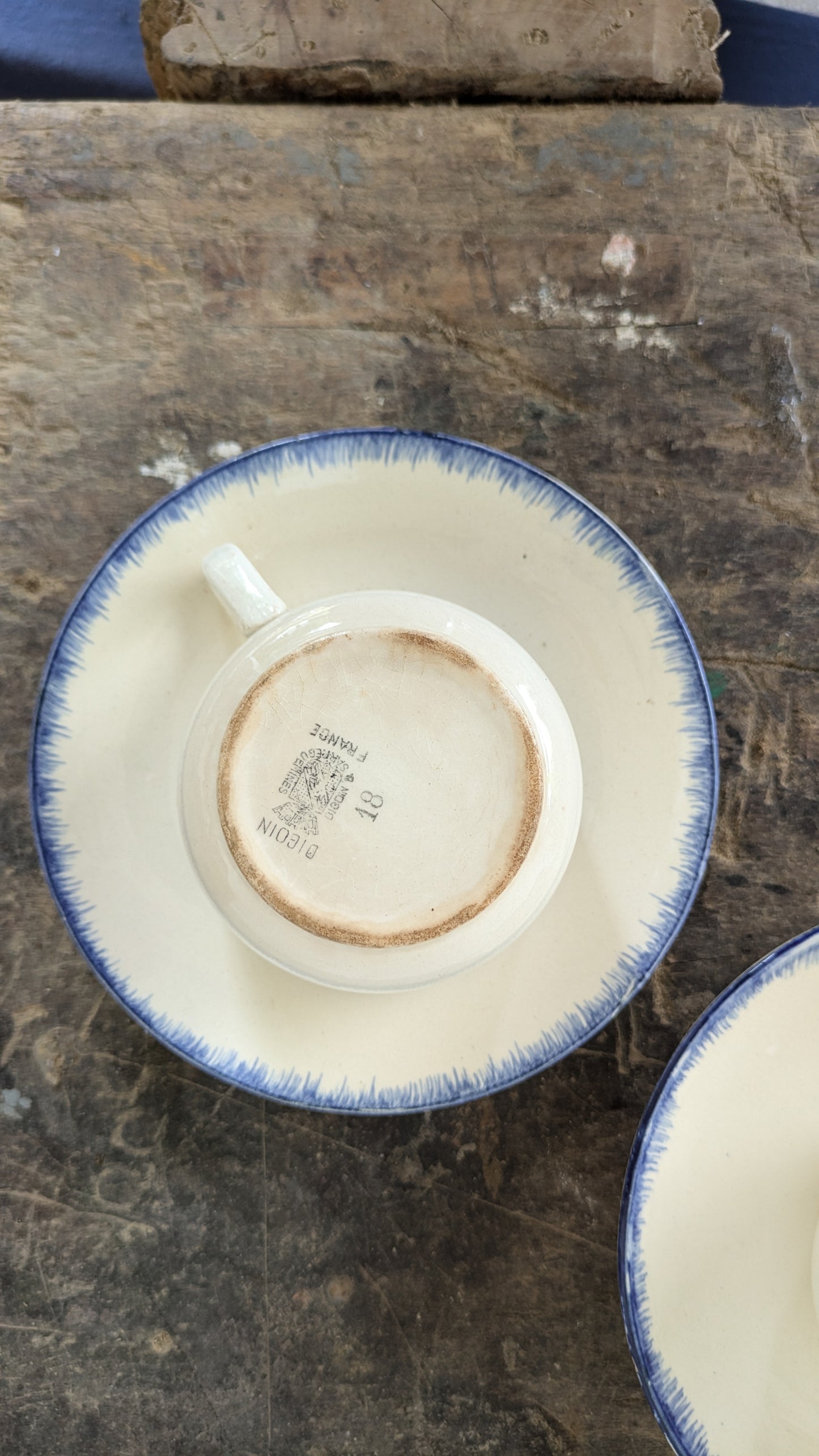 Mary Lou Digoin Sarreguemines coffee cup and saucer