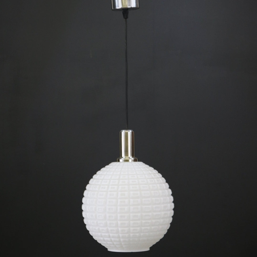 70s opaline sphere suspension