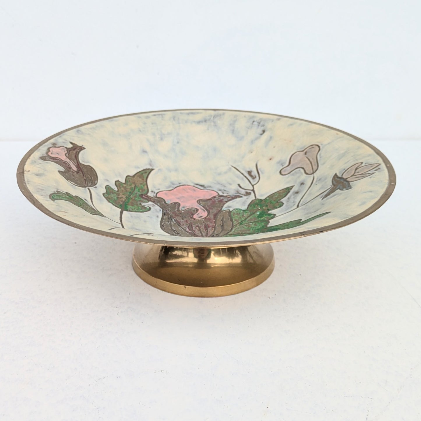 coupelle sur pied en laiton vintage 
