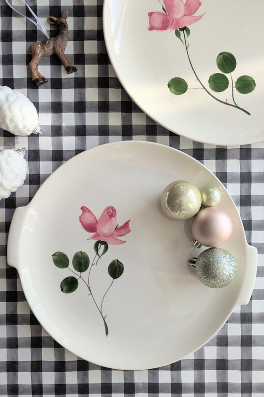 🌸Duo de Plats de Service Villeroy & Boch Magali – Porcelaine "Made in Germany" & Décor Floral Peint Main