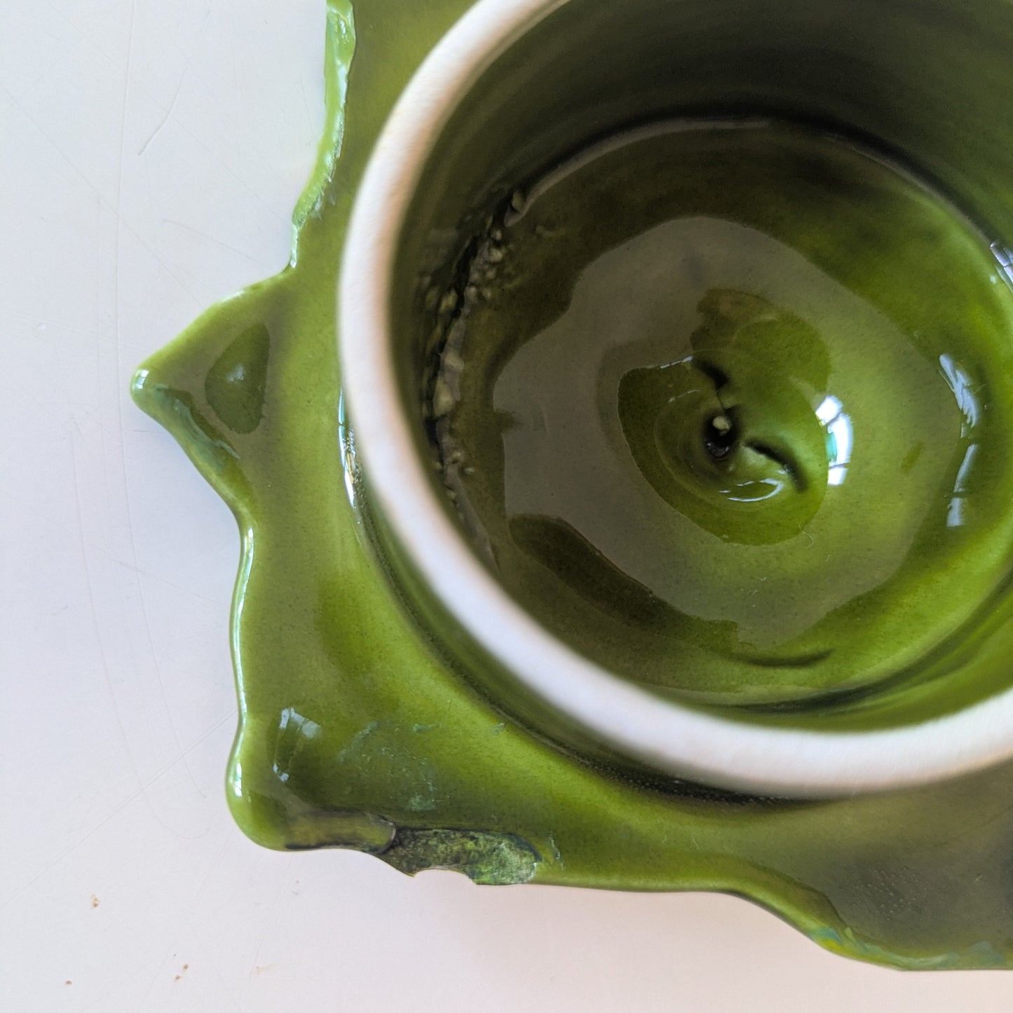 Théière barbotine melon