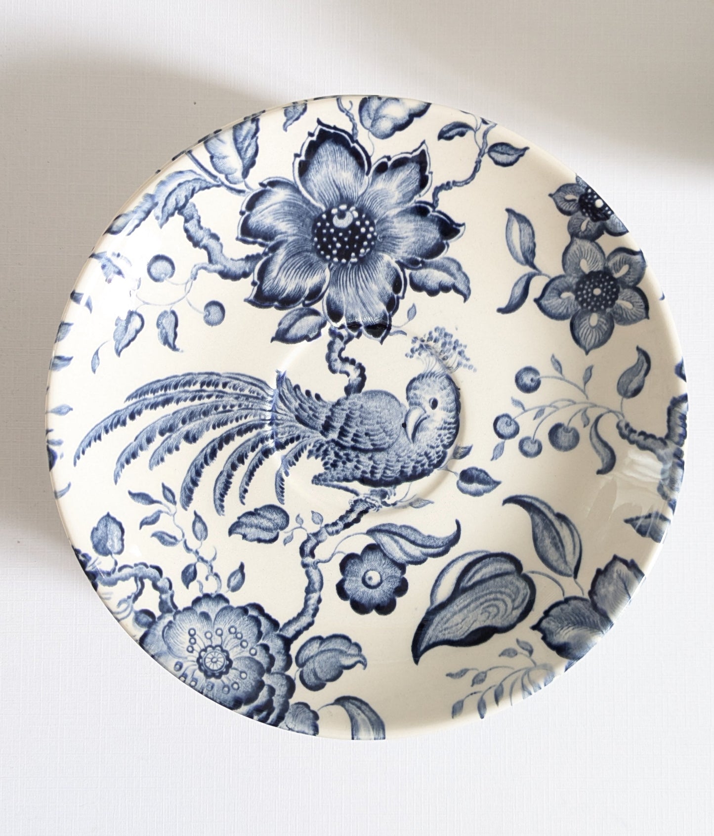 Lot 2 Tasses & 5 Sous-tasses Villeroy & Boch Paradiso - Faïence Vintage Bleu & Blanc