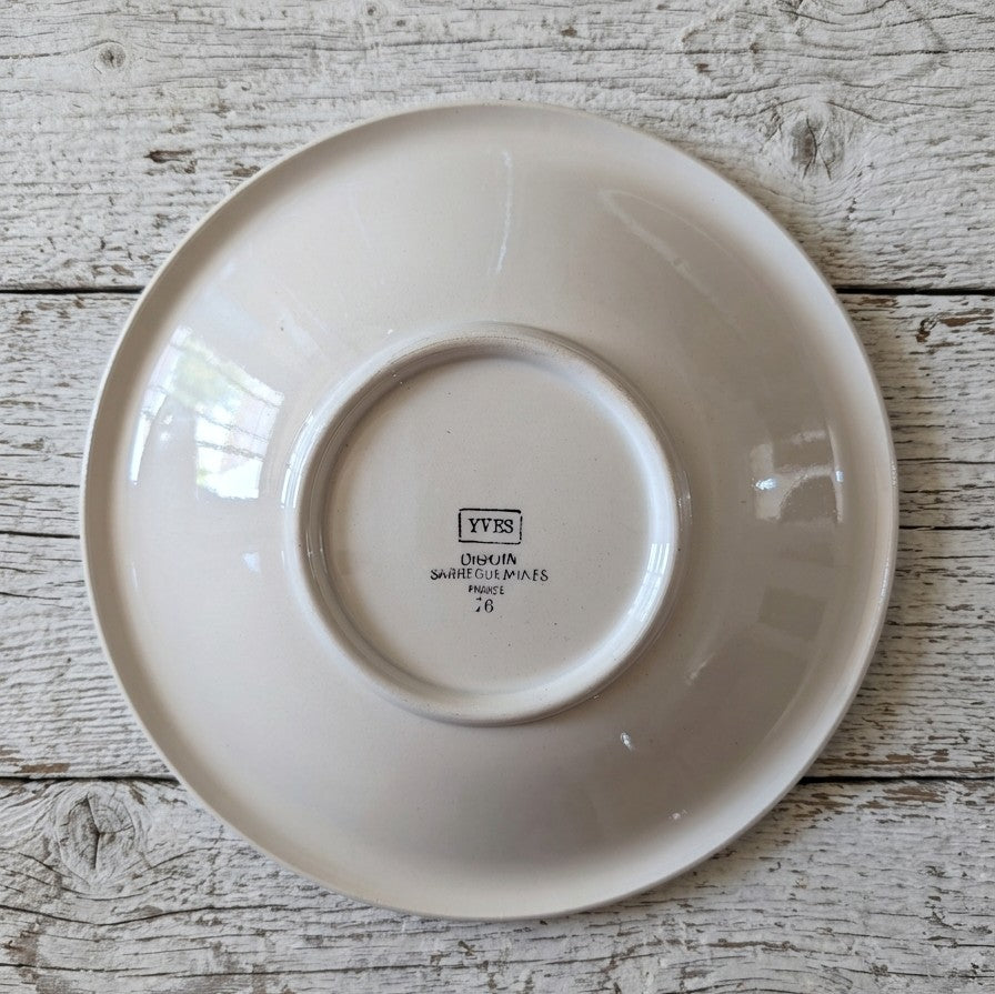 Plat creux calotte vintage Digoin Sarreguemines modèle Yves