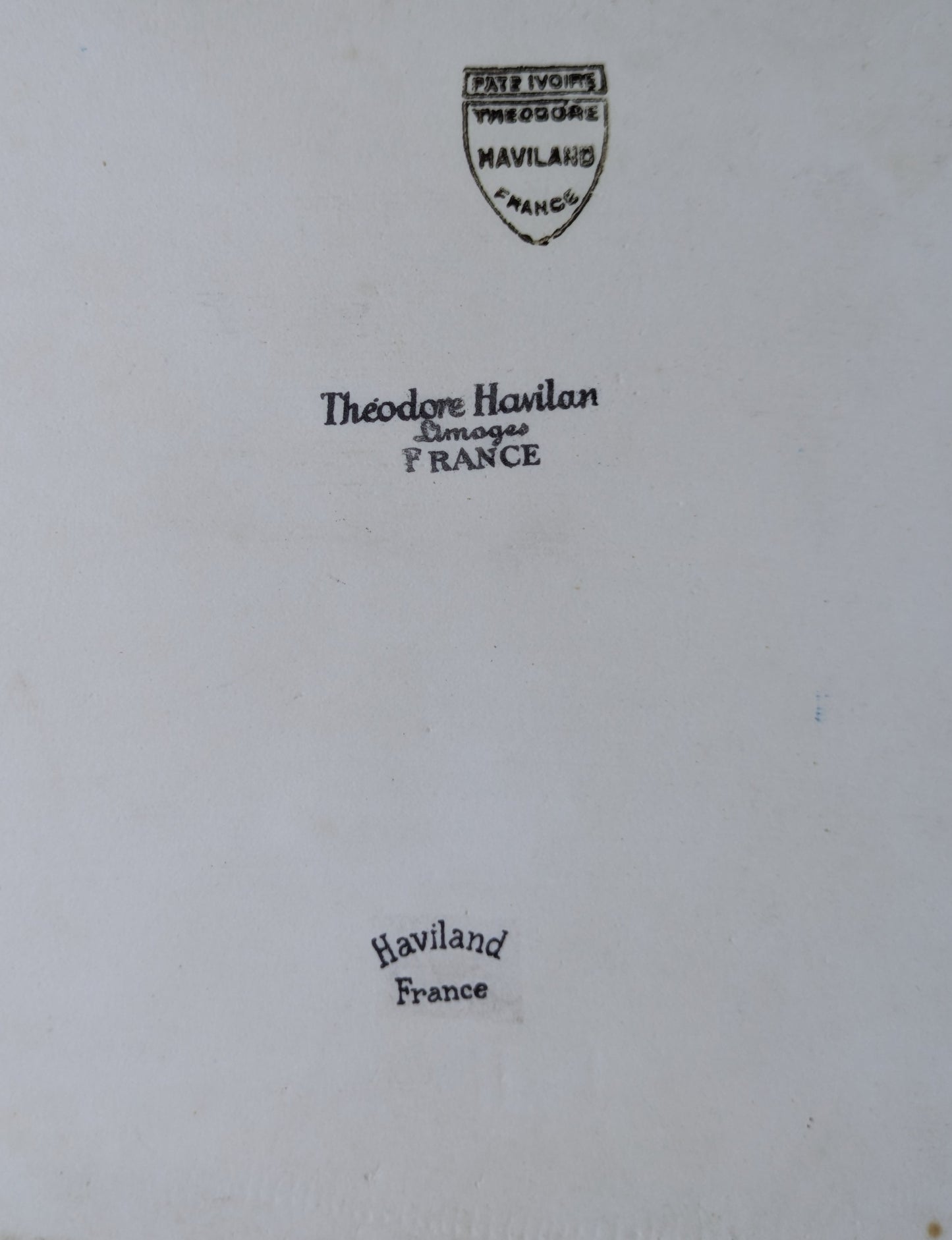 Plat à Cake en Porcelaine Théodore Haviland Limoges – Pâte Ivoire & Décor Floral Artisanal