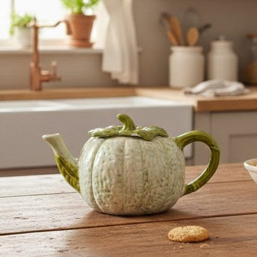 Théière barbotine melon