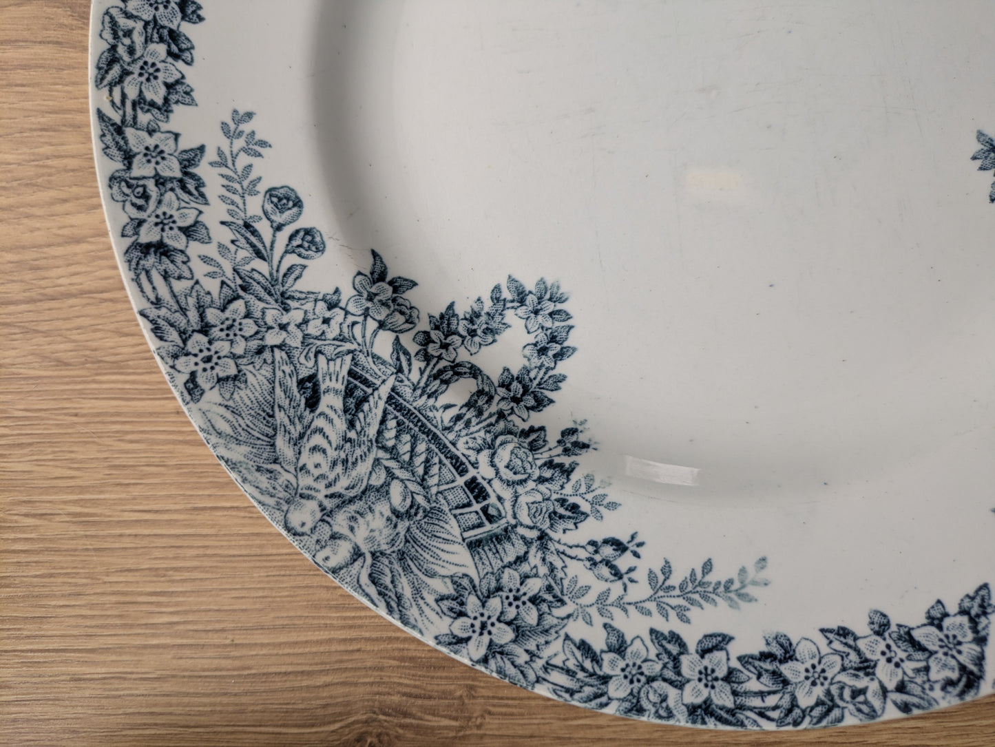 Duo d'Assiettes Plates "Colombier" – Terre de Fer Saint-Amand (XIXe)