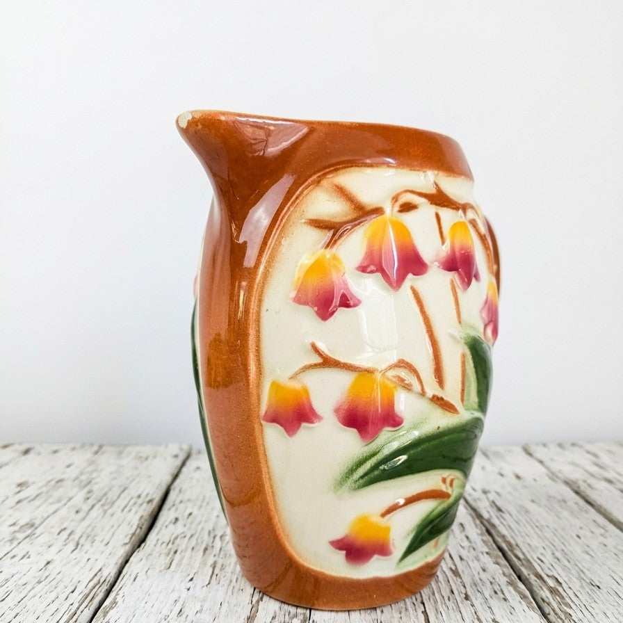 Pichet Barbotine Ancien Poët-Laval – Majolique aux Clochettes Vintage