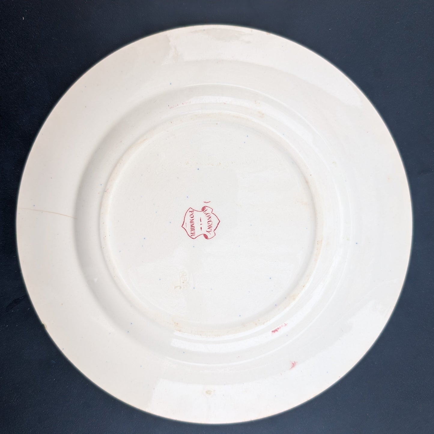 Assiette Terre de Fer Longwy Modèle Pommier