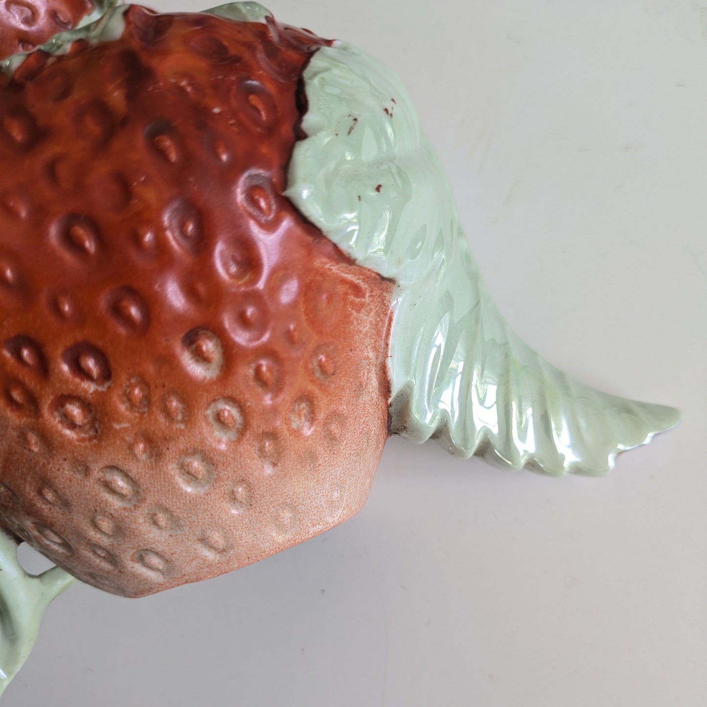 Duo Service Théière et Sucrier en Majolique "Fraise"