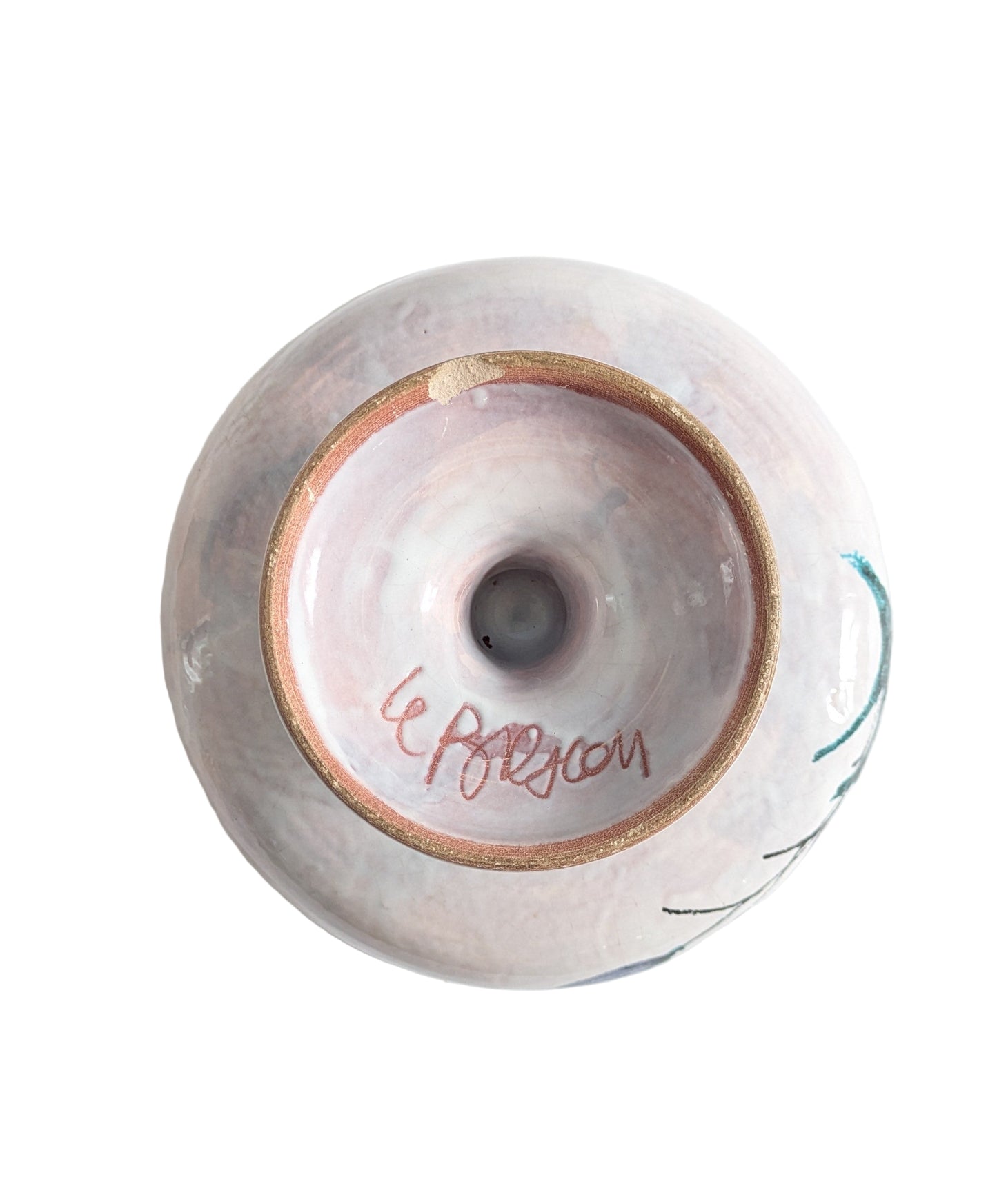 Coupe Montée en Céramique d'Art Signée Le Brescon