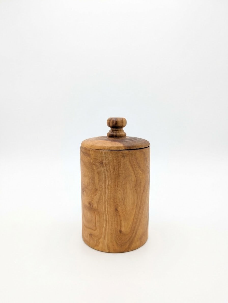 Boîte en olivier tourné artisanal