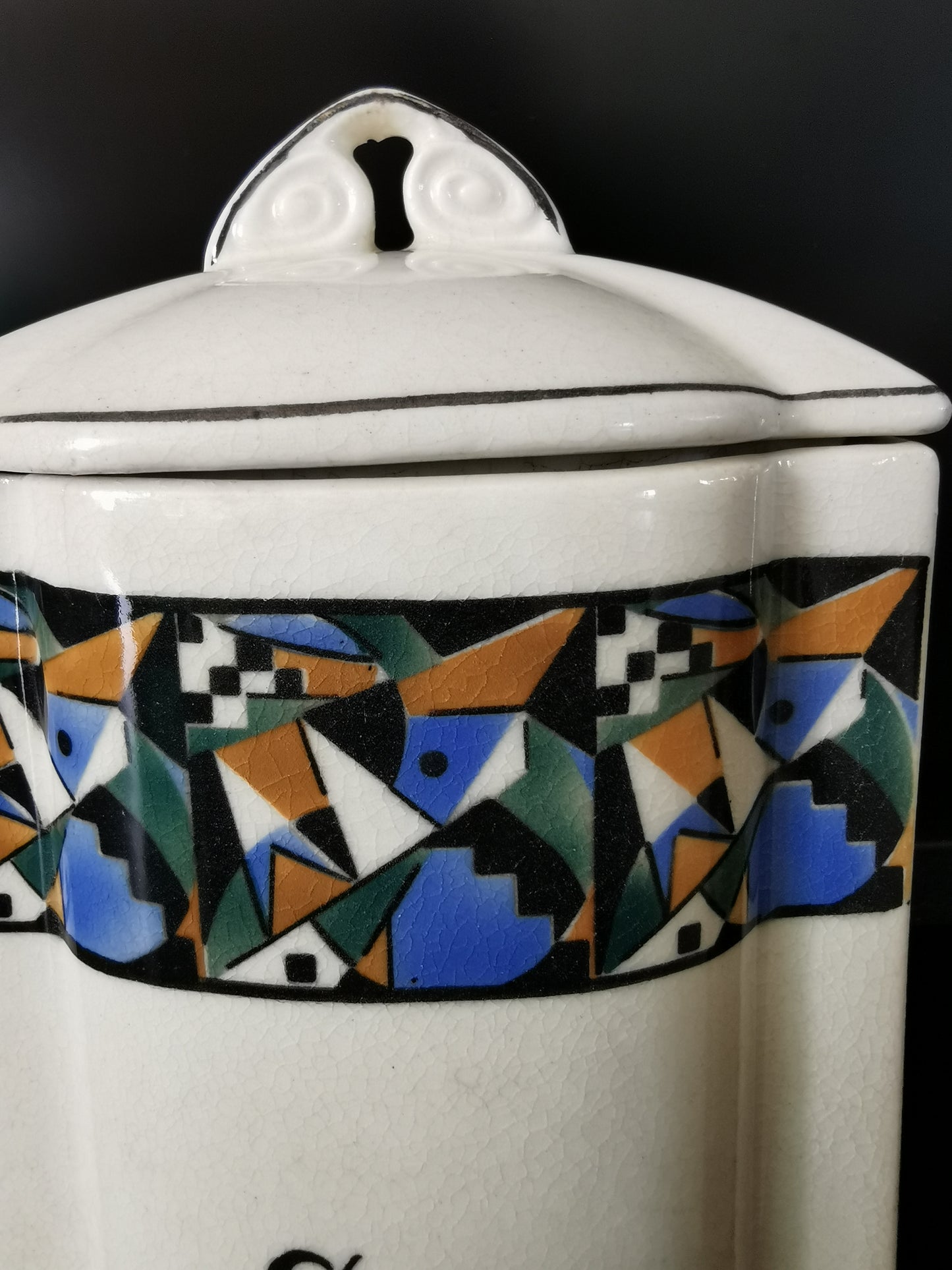 art deco storage jars