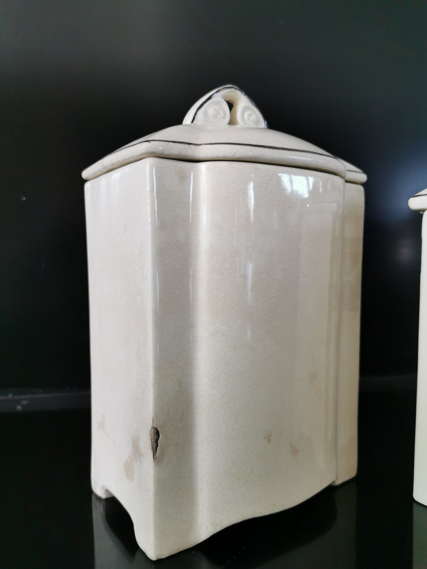 art deco storage jars